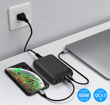 Load image into Gallery viewer, Technoamp 66W USB C PD3.0 PPS 60W Quick Charge 4.0 &amp; 3Port Quick Charge 3.0 WCTC66