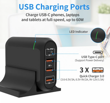 Load image into Gallery viewer, Technoamp 66W USB C PD3.0 PPS 60W Quick Charge 4.0 &amp; 3Port Quick Charge 3.0 WCTC66