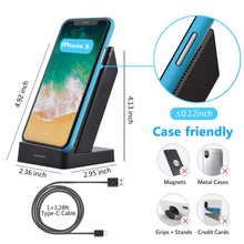 Load image into Gallery viewer, TechnoAmp Fast Wireless Charger w/ Cooling Fan 10W 7.5W QC3.0 Fast wireless charging