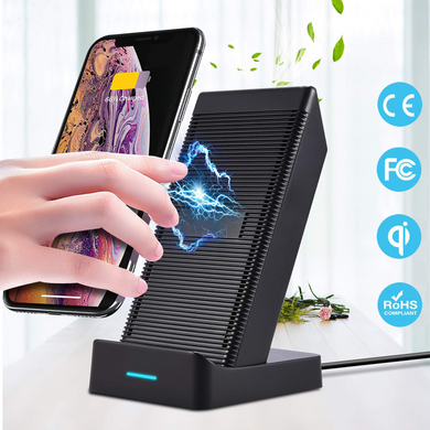 TechnoAmp Fast Wireless Charger w/ Cooling Fan 10W 7.5W QC3.0 Fast wireless charging