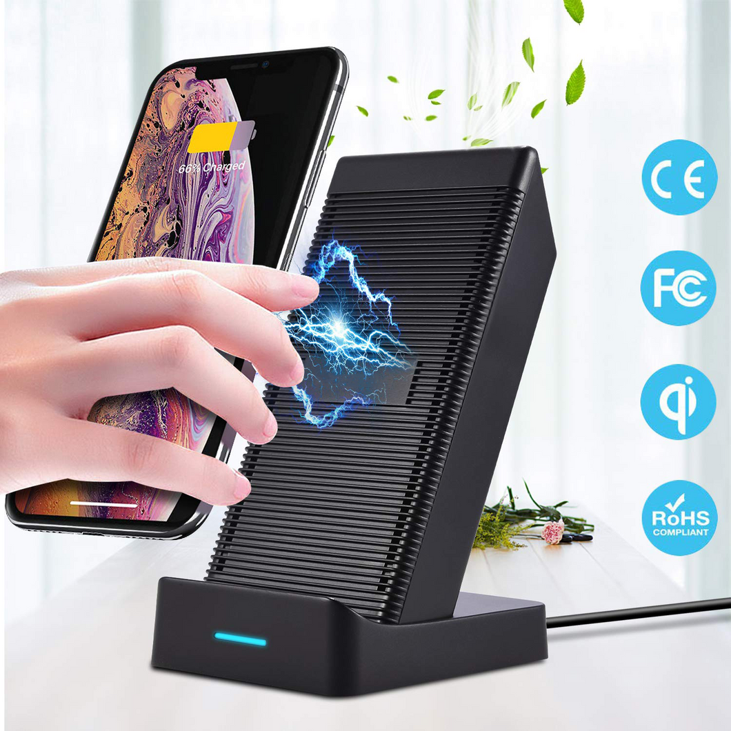 TechnoAmp Fast Wireless Charger w/ Cooling Fan 10W 7.5W QC3.0 Fast wireless charging