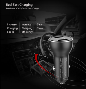 VOOC/DASH Flash Charge/Quick Charge 3.0 Car charger dual port