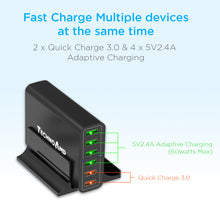 Load image into Gallery viewer, Technoamp WC6QC3 6 port 2 Quick charge 3.0 and 4 5v2.4a 60watts Charging Station