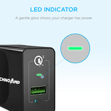 Load image into Gallery viewer, Technoamp WC1QC3 1 port Quick charge 3.0 huawei FCP wall charger