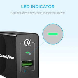 Technoamp WC1QC3 1 port Quick charge 3.0 huawei FCP wall charger