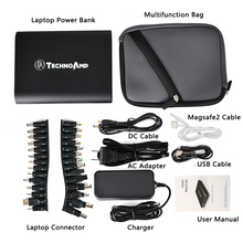 Load image into Gallery viewer, Technoamp Laptop Power Bank 40000mAh 24/20/16/9/5V 4.5A USB C PD 36watts, Dual QC3.0 FCP PBLT40