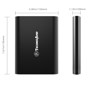 Technoamp Laptop Power Bank 40000mAh 24/20/16/9/5V 4.5A USB C PD 36watts, Dual QC3.0 FCP PBLT40