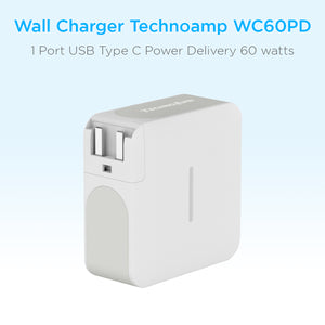 Technoamp WC60PD 1 Port USB Type C Power Delivery 60 watts