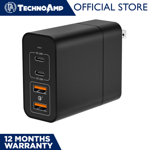 Technoamp 48W USB C PD3.0 PPS 30W Quick Charge 4.0 & 2 Port Quick Charge 3.0 WCTC48