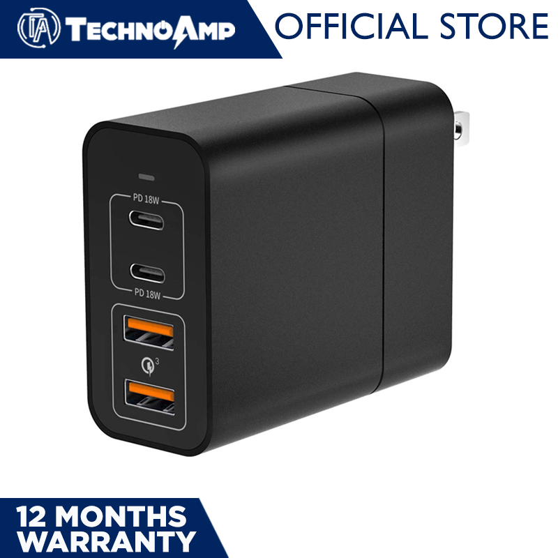 Technoamp 48W USB C PD3.0 PPS 30W Quick Charge 4.0 & 2 Port Quick Charge 3.0 WCTC48