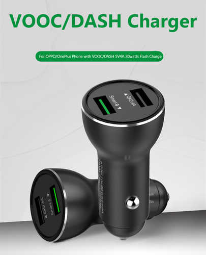 VOOC/DASH Flash Charge/Quick Charge 3.0 Car charger dual port