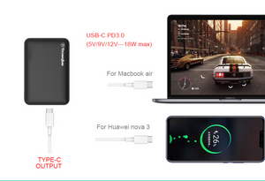 Technoamp 10000mAh PDQC10 PowerBank Quick Charge 3.0 USB C PD 3.0 18w Power Delivery power bank