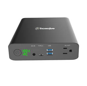 Technoamp 64000mAh AC Power Bank 220V 50hz 130W AC Outlet Portable Laptop Charger USB C PD 36w